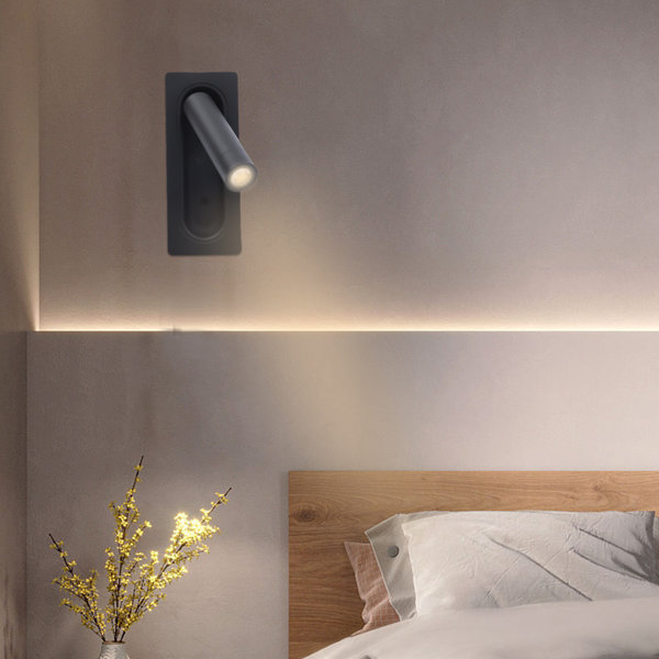 JOYDING LED Bedroom Lamp Headboard Wall Light Sconce Recessed Bedside